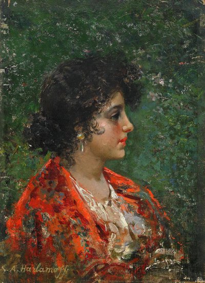 Portrait of a Young Lady by Alexei Harlamov